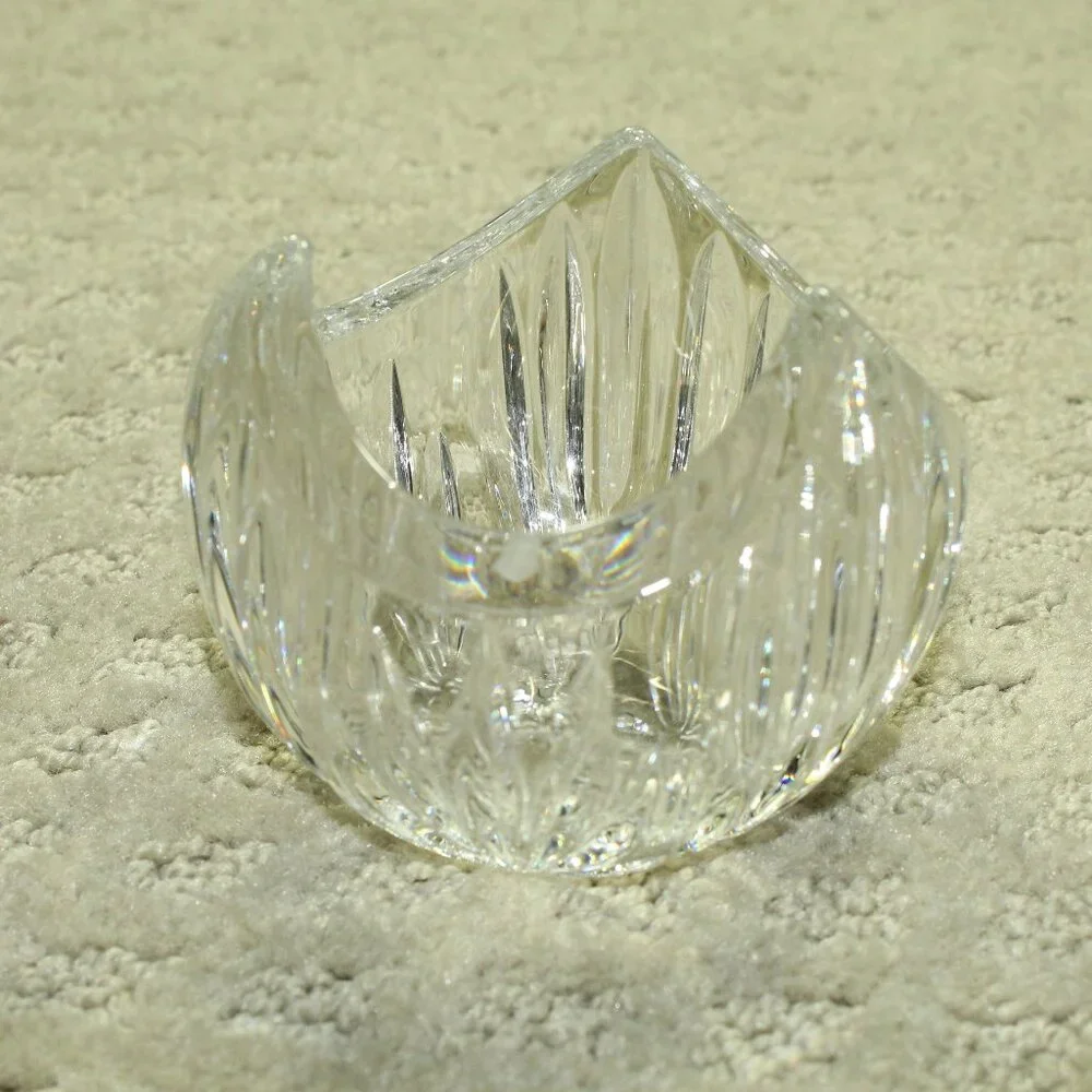 Vintage Mikasa Pierpoint Crystal 3 Point Votive Candle Holder 3.5